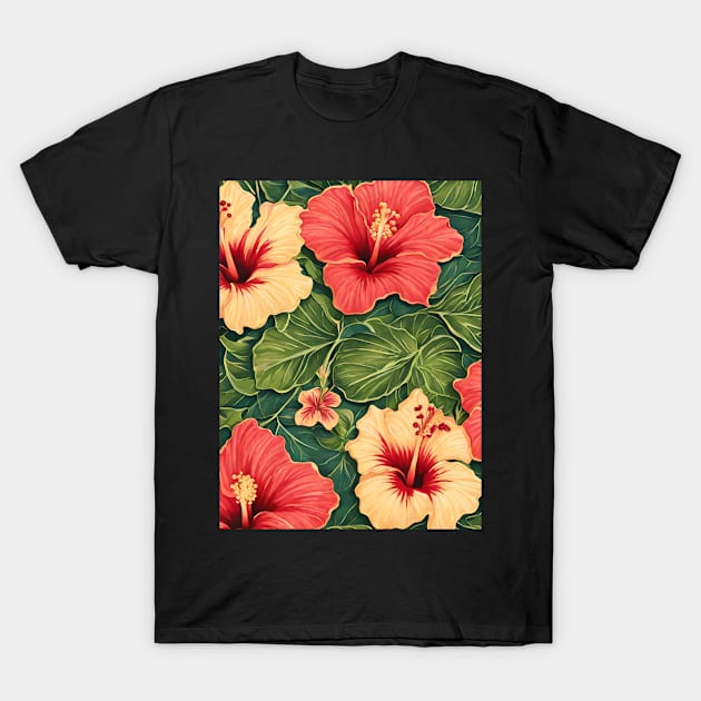 Hibiscus flower aloha shirt style T-Shirt by Aloha is a lifestyle